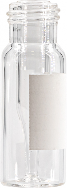 Crimp neck vial, N 11, 11.6x32.0 mm, clear, label, with integr. 0.2 mL insert