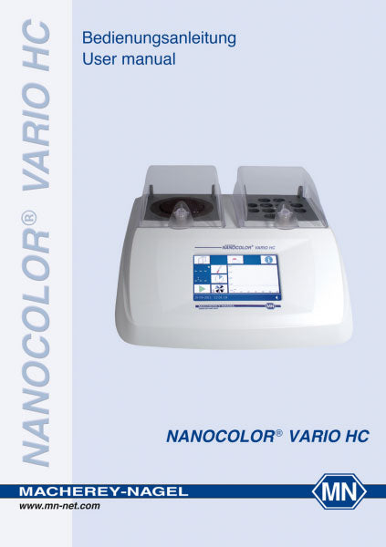 Manual for heating block NANOCOLOR VARIO HC