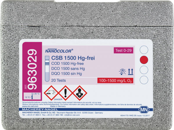 Tube test NANOCOLOR COD 1500 Hg-free