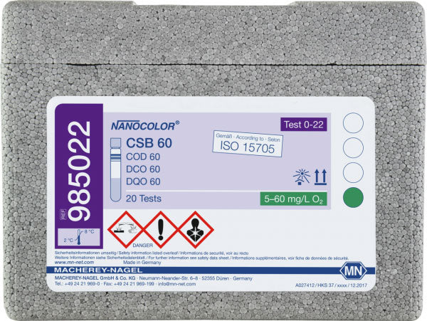Tube test NANOCOLOR COD 60