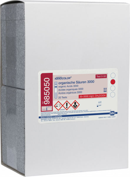 Tube test NANOCOLOR Organic acids 3000