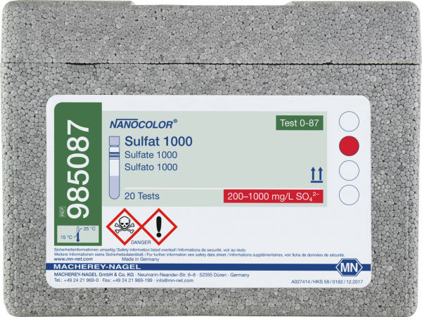 Tube test NANOCOLOR Sulfate 1000