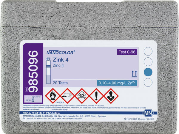 Tube test NANOCOLOR Zinc 4