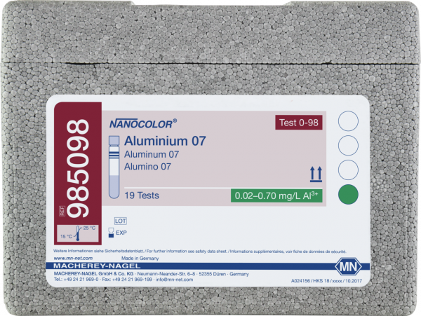 Tube test NANOCOLOR Aluminum 07