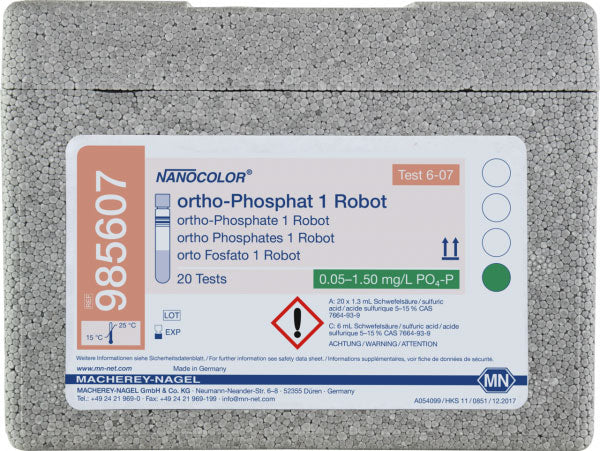Tube test NANOCOLOR Robot ortho Phosphate 1
