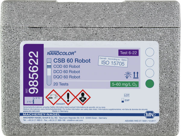 Tube test NANOCOLOR Robot COD 60