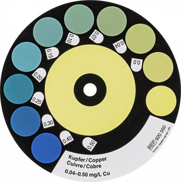 Color comparison disc for VISOCOLOR HE Copper
