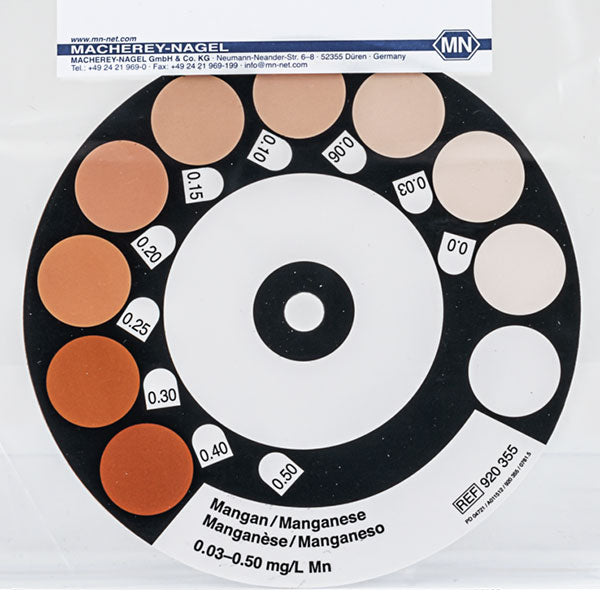 Color comparison disc for VISOCOLOR HE Manganese