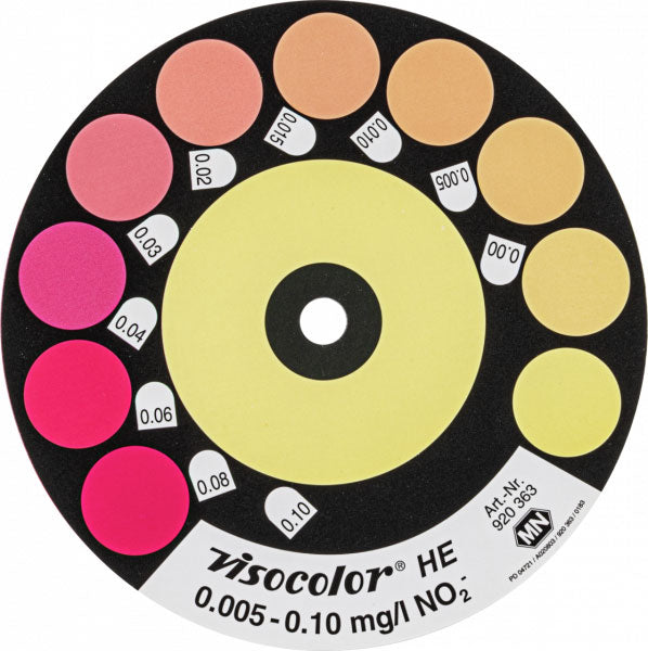 Color comparison disc for VISOCOLOR HE Nitrite