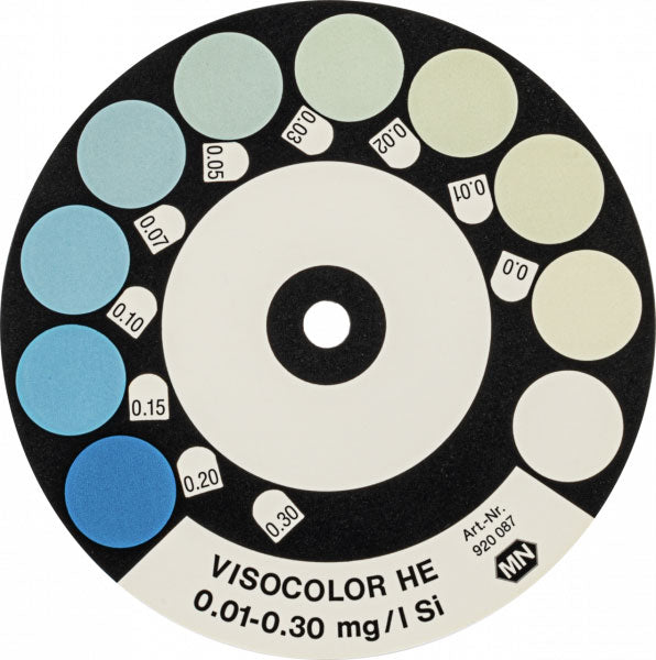 Color comparison disc for VISOCOLOR HE Silica