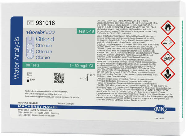 Colorimetric test kit VISOCOLOR ECO Chloride
