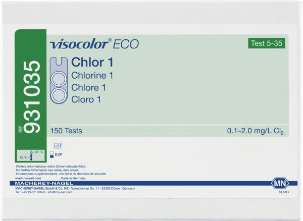 Colorimetric test kit VISOCOLOR ECO Chlorine 1, free and total