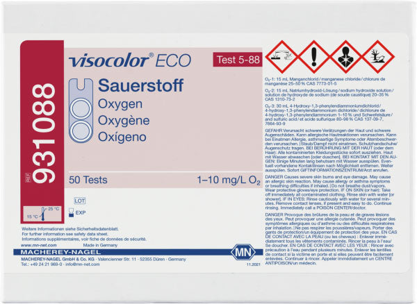 Colorimetric test kit VISOCOLOR ECO Oxygen