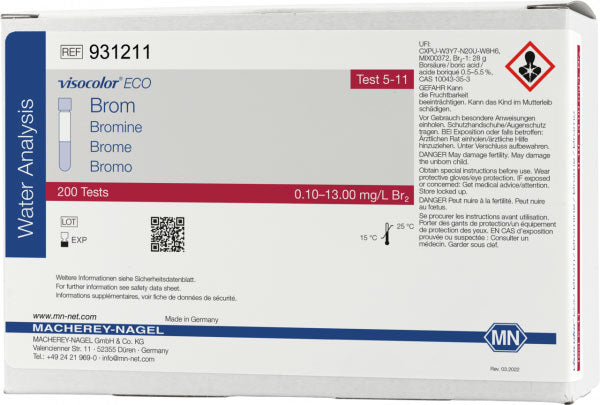 Colorimetric test kit VISOCOLOR ECO Bromine, refill pack