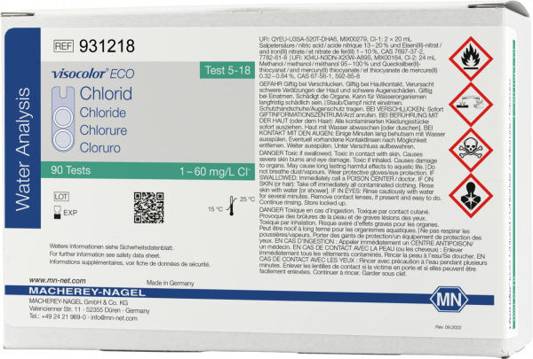 Colorimetric test kit VISOCOLOR ECO Chloride, refill pack