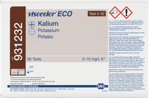 Colorimetric test kit VISOCOLOR ECO Potassium, refill pack