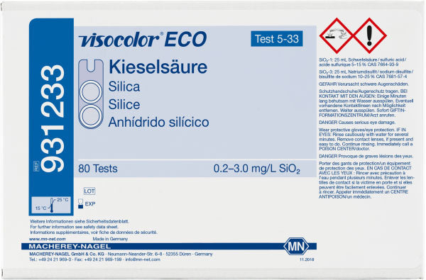 Colorimetric test kit VISOCOLOR ECO Silica, refill pack