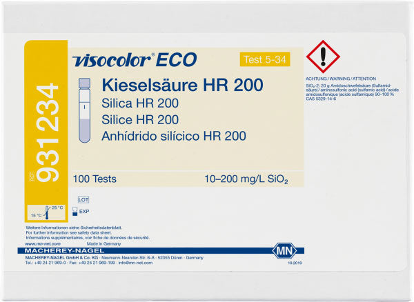 Colorimetric test kit VISOCOLOR ECO Silica HR 200, refill pack