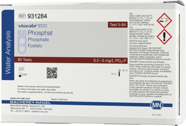 Colorimetric test kit VISOCOLOR ECO Phosphate, refill pack