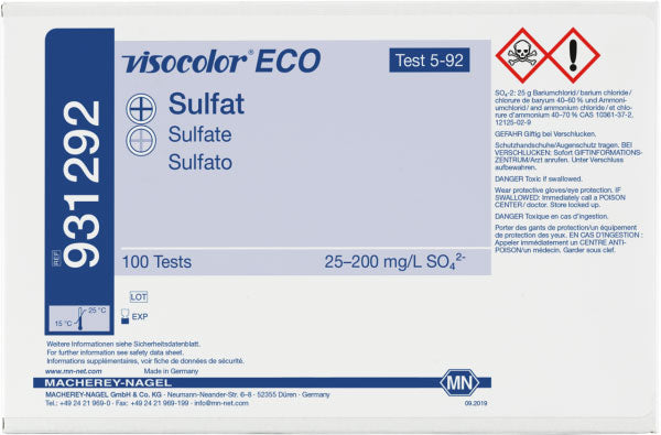 Colorimetric test kit VISOCOLOR ECO Sulfate, refill pack