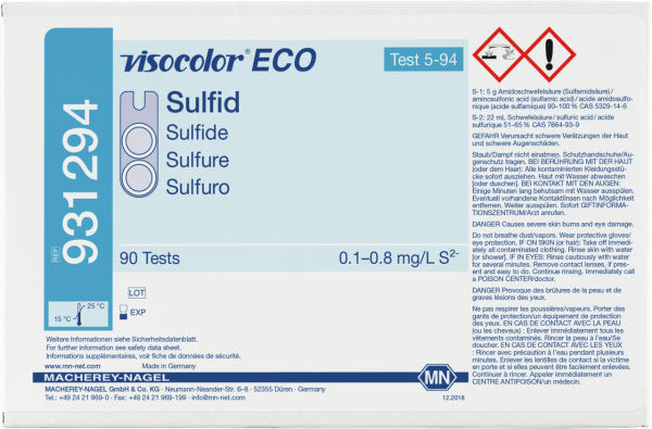 Colorimetric test kit VISOCOLOR ECO Sulfide, refill pack