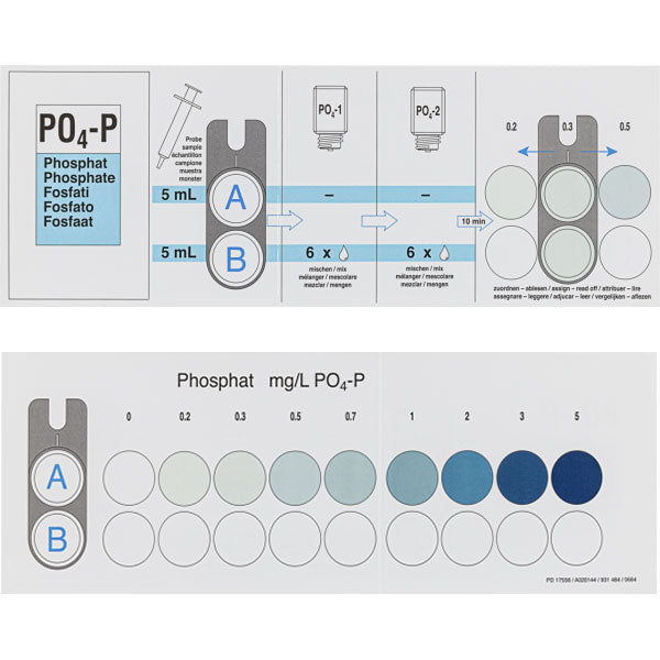 Color comparison chart for VISOCOLOR ECO Phosphate