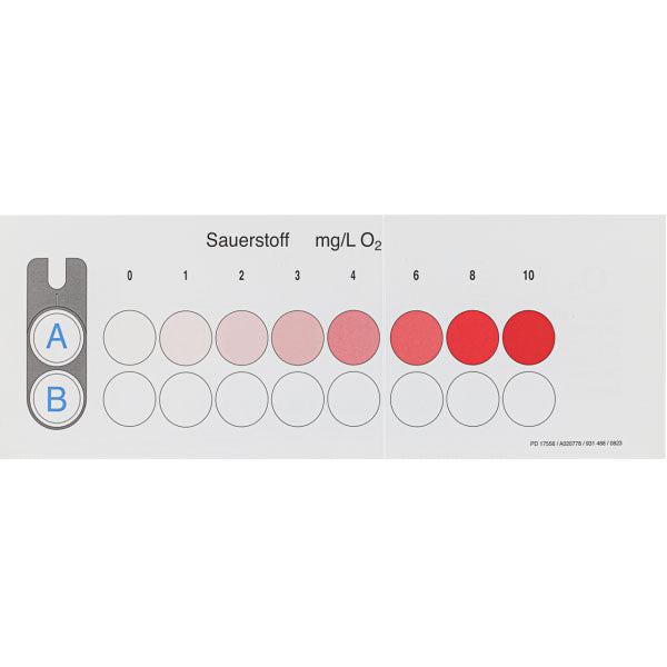 Color comparison chart for VISOCOLOR ECO Oxygen