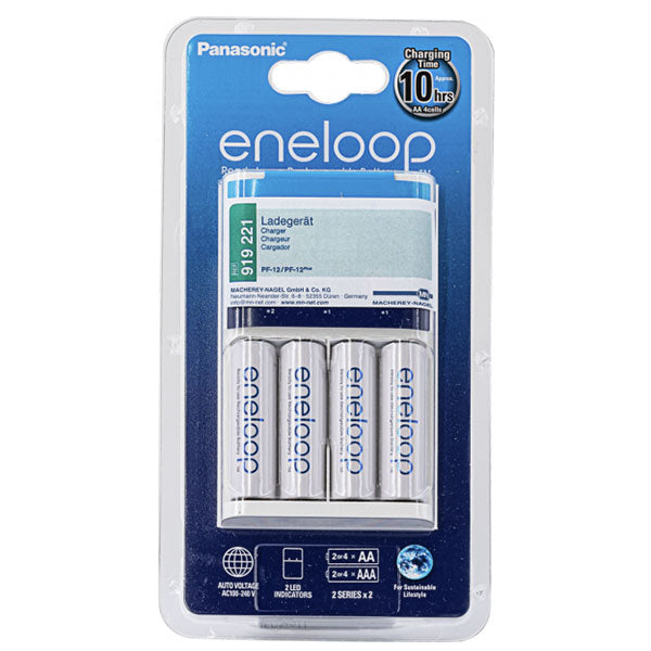 Battery charger, incl. 4 rechargeable batteries