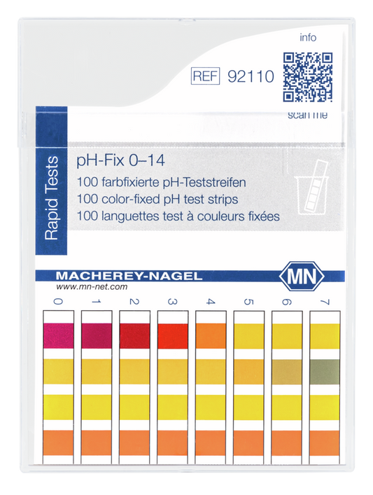 pH test strips, pH_Fix 0–14, fixed indicator