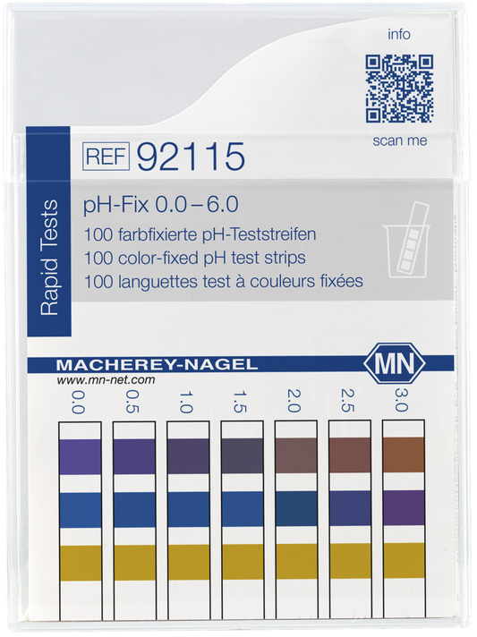 pH test strips, pH_Fix 0.0–6.0, fixed indicator