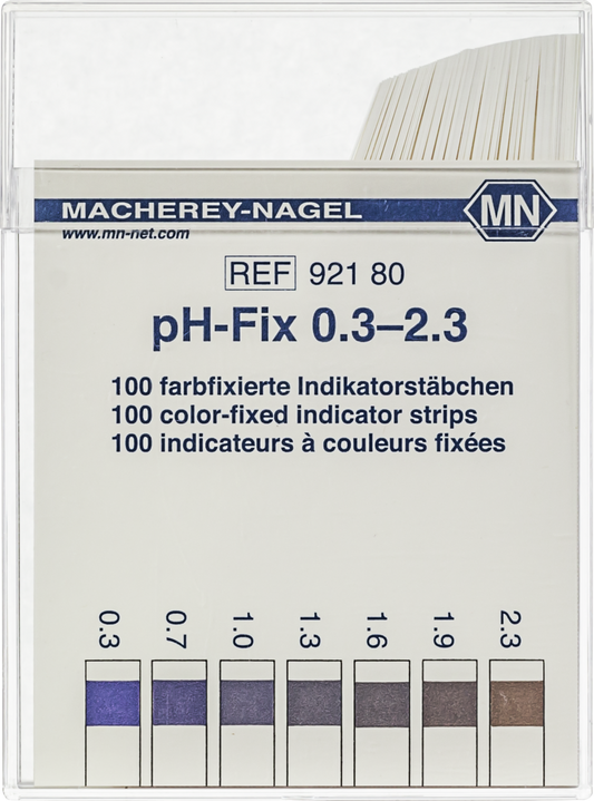 pH test strips, pH_Fix 0.3–2.3, fixed indicator
