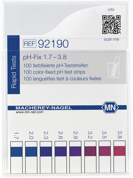 pH test strips, pH_Fix 1.7–3.8, fixed indicator