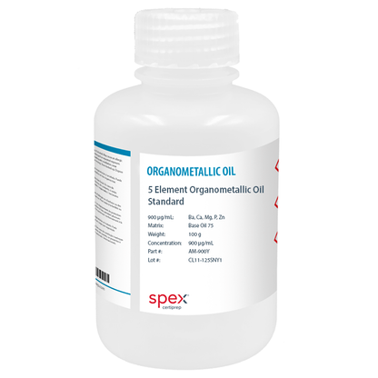 Multi-Element Organometallic Oil Standards, 5 Elements, 900 µg/g, 100 g