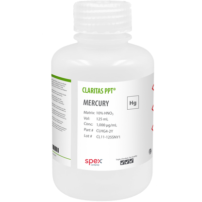 Mercury, 1,000 µg/mL (1,000 ppm) for ICP-MS, 125 mL
