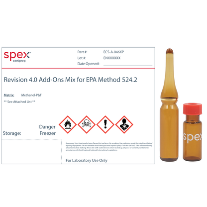 Revision 4.0 Add-Ons Mix for US EPA Method 524.2 in Methanol-P&T, 1.5 mL