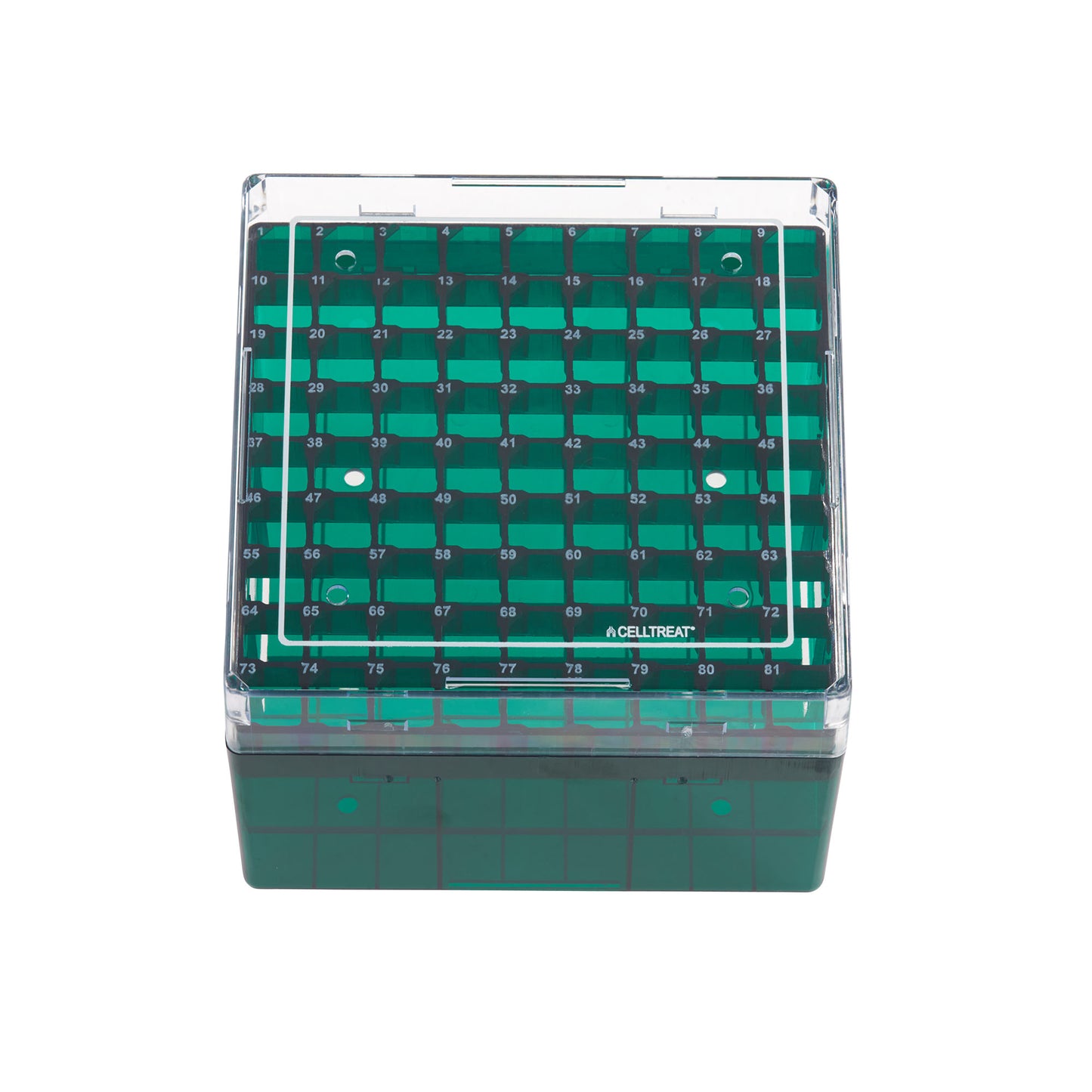 Deep Storage Box, CF Cryogenic Vial, 81 Place, Polycarbonate, Non-sterile