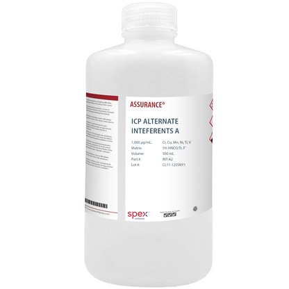 ICP Alternate Interferents A, 1,000 µg/mL (1,000 ppm), 500 mL