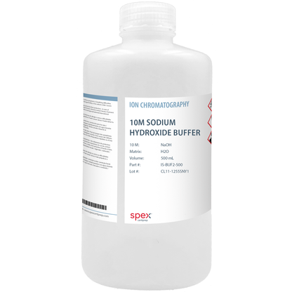 10M Sodium Hydroxide (NaOH) Ionic Strength Adjustment Buffer, 10 M, 500 mL
