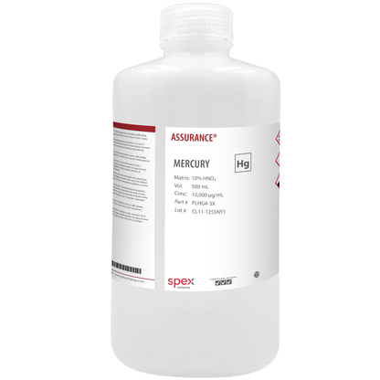 Mercury, 10,000 µg/mL, for AA and ICP, 500 mL