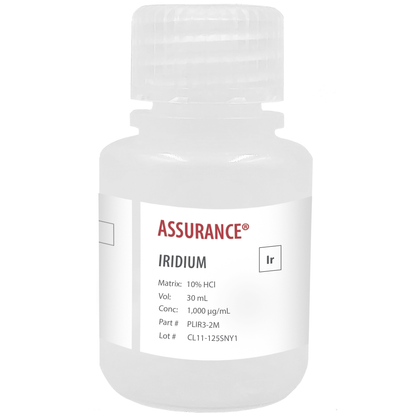 Iridium, 1,000 µg/mL, for AA and ICP, 30 mL