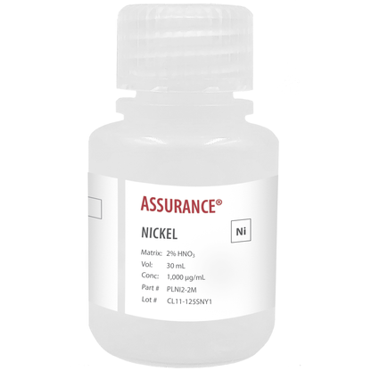 Nickel, 1,000 µg/mL, for AA and ICP, 30 mL