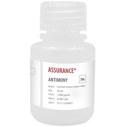 Antimony, 1,000 µg/mL, for AA and ICP, 30 mL