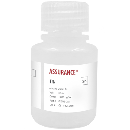 Tin, 1,000 µg/mL, for AA and ICP, 30 mL