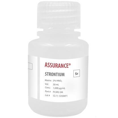 Strontium, 1,000 µg/mL, for AA and ICP, 30 mL