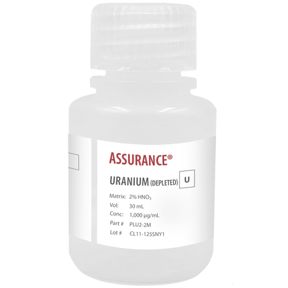 Uranium (Depleted), 1,000 µg/mL, for AA and ICP, 30 mL