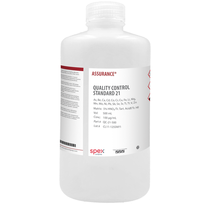 Quality Control Standard 21, 100 µg/mL (100 ppm) for AA & ICP, 500 mL