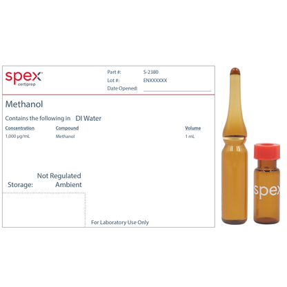 Methanol, 1,000 µg/mL Organic Standard, 1 mL