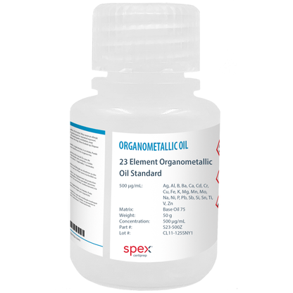 Multi-Element Organometallic Oil Standards, 23 Elements, 500 µg/g, 50 g