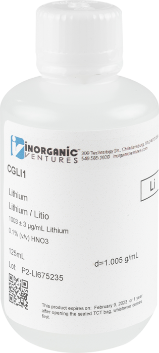 1000ug/mL LITHIUM 125mL