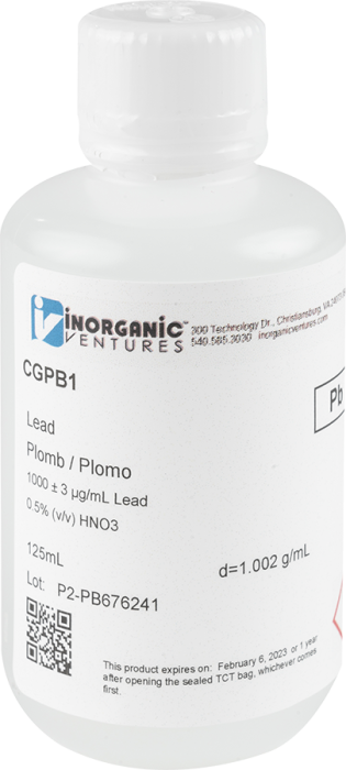 1000ug/mL LEAD 125mL